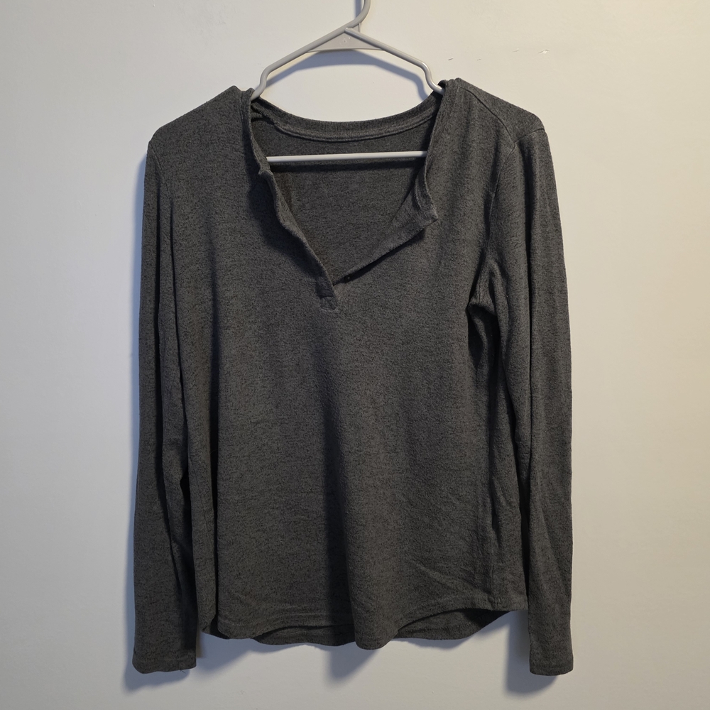 Bass Charcoal Long Sleeve Top